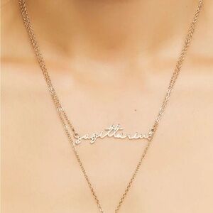 Sagittarius zodiac pendant gold Necklace